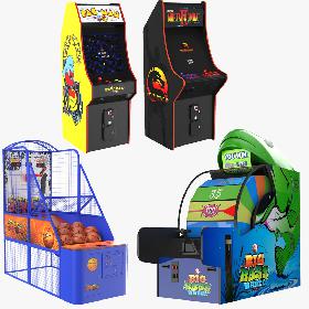3D Four Arcade Games model